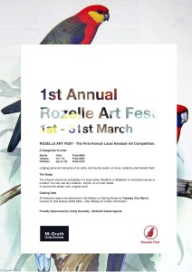 Rozelle Art Fest Art Competition Poster